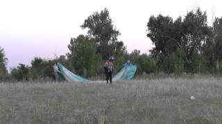 Первый полет на параплане моего тринадцатилетнего сына 5.08.15г.