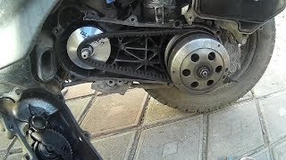 Меняем вариатор на  Honda DIO 34 своими руками