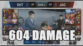 SKT (Faker Taliyah) vs JAG (Kakao Sejuani) Game 1 Highlights - 2018 LCK Summer W2D6