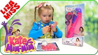 Микрофон караоке для детей. Катя и Мим Мим. Куколка монстрхай.