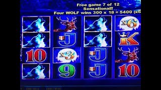BIG BIG WIN♬?Timber Wolf Deluxe Denom Slot Machine 1c/Bet $3, San Manuel Casino, Akafuji Slot