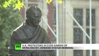Gandhi’s statue! Really? After Columbus & Churchill, Gandhi threatened