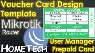 MikroTik User manager Voucher | Userman Voucher Design Template | MikroTik prepaid billing card sys