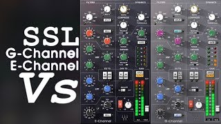 Waves SSL 4000 G vs E Channel (audio using extreme settings)