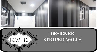 HOW TO PAINT STRIPED WALLS | DESIGNER STRIPES DIY