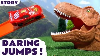 Disney Cars Toys & Hot Wheels Superheroes Dinosaur Daring Jump Toy Story McQueen Race TT4U