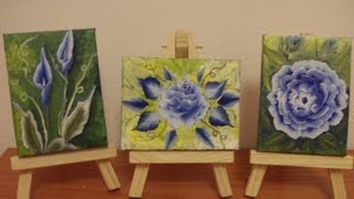 Come dipingere fiori in modo facile peonia, rosa, calla. One stroke
