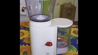 TEST-Funktionsprüfung Braun Kaffeemühle, Typ 3045 100 Watt,coffee grinder