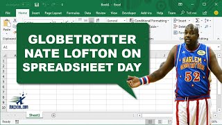 Harlem Globetrotter Nate Big Easy Lofton - Happy Spreadsheet Day - #shorts