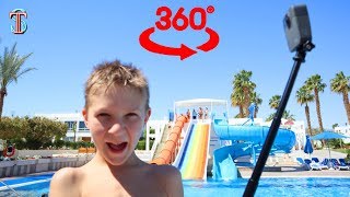 Аквапарк в Египте ?! Видео 360 Виртуальная реальность ? ВЛОГ Тима снял сам | AquaPark 360 VR