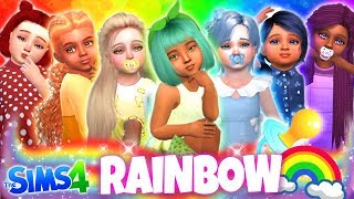 ?RAINBOW BABY GIRLS!!!? - Sims 4 CAS Challenge!