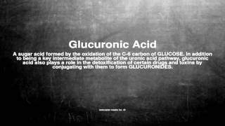 Medical vocabulary: What does Glucuronic Acid mean