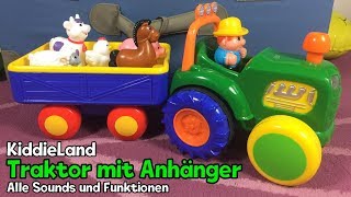 KiddieLand Traktor mit Anhänger - Alle Sounds & Funktionen