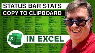 New! Copy Any Status Bar Number To Clipboard In Excel - 2449