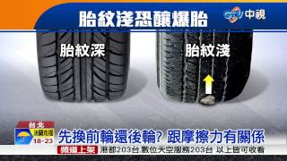 【中視新聞】一對新輪胎 究竟是換前面還是後面? 20150812