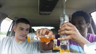 Smoking a bong with Gatorade in it