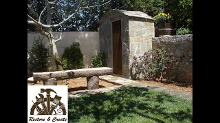 JA-Κατασκευη πετρινο σπιτακι κηπου -DIY Stone Built House For Garden Tools.