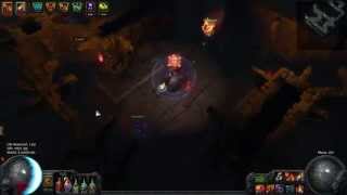 Path of Exile Awakening - Shaman Fury tri incinerate totem - Double boss Necropolis