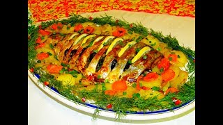Рыба с овощами в духовке, потрясающий вкус! Великолепна для праздника!