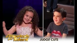 Sophie Fatu: Simon Sets Up His Son Eric With YOUNGEST Contestant Ever! | America's Got Talent 2018