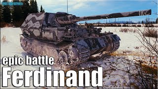 Лучший бой на ПТ-САУ Ferdinand World of Tanks ✅