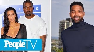 Kim Kardashian & Kanye West Sit Courtside As Khloé's Ex Tristan Thompson Takes On Lakers | PeopleTV
