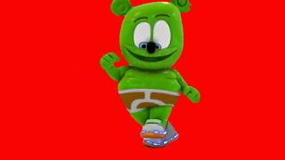 Footage on a green background reindeer Gummy bear.  Футаж на зеленом гумми бер