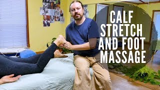 Calf Stretch And Foot Massage