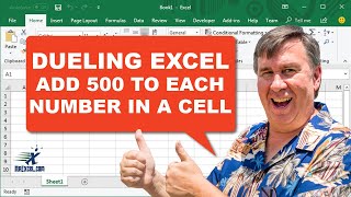 Add 500 To Each Number In an Excel Cell - Duel 192