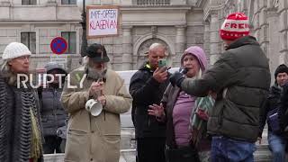 Austria: Vaccine mandate opponents hold rally opposite Social Democratic Party HQ