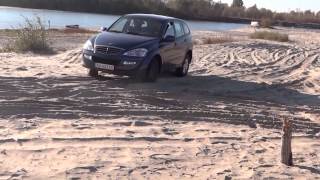 SsayngYong Kyron on dry sand