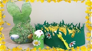 Декор пасхальных яиц и корзиночка из фоамирана