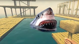 ПЛОТ ЕЩЁ ПЛЫВЁТ! СПАСИТЕ ДОМ ОТ АКУЛЫ!!! RAFT #2