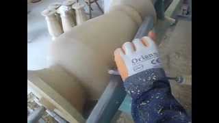woodturning İreko ağacından bahçe masası ayağı