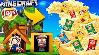 ? BAZA VS TSUNAMI CHIPSÓW LAY'S - MINECRAFT TSUNAMI CHALLENGE | Vito VS Bella
