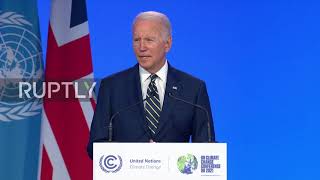 UK: Climate crisis "is a challenge of our collective lifetime" – Biden at COP26