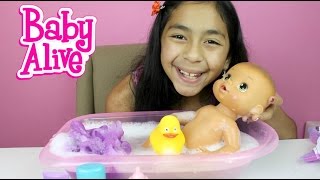 Baby Alive Doll Bath Time Doll Review and Play |B2cutecupcakes