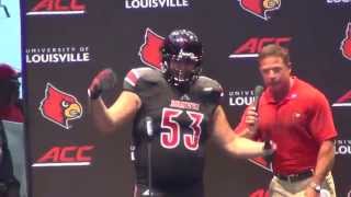 Bobby Petrino Black Uniform Unveil at 4th Street Live! 7-2-2014