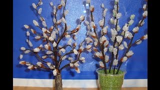 Верба из бисера. Часть 3/3. // Дерево верба из бисера. // Verba from beads.