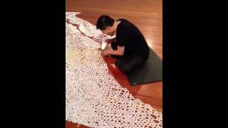 Motoi Yamamoto creates salt art at the Monterey Museum of Art