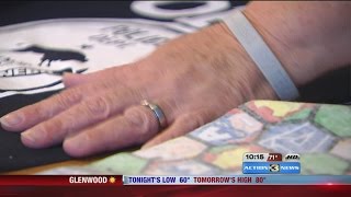 Omaha woman stitches t-shirt quilts for Orozco