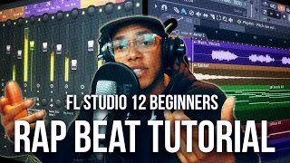 FL STUDIO 12 BEGINNER HIP HOP BEAT TUTORIAL 2017 | Old School Rap Beat