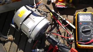 washing machine motor as a generator