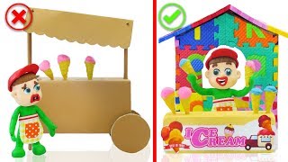 SUPERHERO BABY BUILD ABC ICE CREAM PARLOR ? Animation Cartoons Play Doh