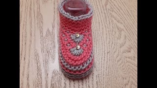 Пинетки спицами для новорожденных.