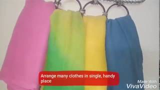 Easy making of dupatta,stole,scarf & scarf organizer from waste bangles & hanger/ creative lifestyle