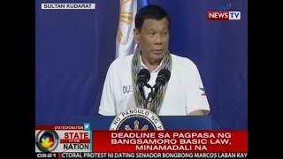 SONA: Sandatahang lakas o pulisya ng Bangsamoro gov't, 'di raw papayagan ni PDU30