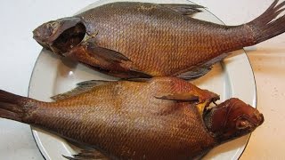 Лещ копченый, горячего копчения. Копчение.