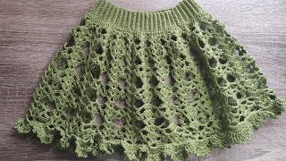 МК. Красивая, юбка крючком с красивым краем