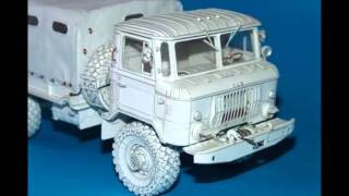 ГАЗ 66 и КШМ Р-142н сделанные из бумаги
